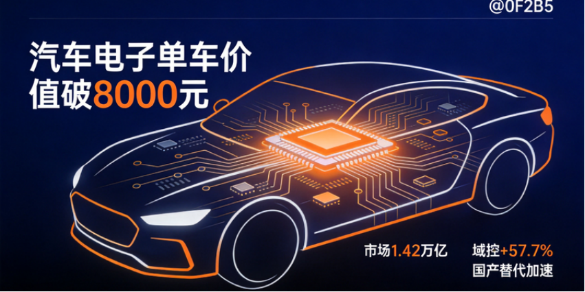 汽车电子单车价值突破8000元:2026年域控出货翻番,国产Tier1进入加速替代期